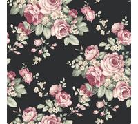 Galerie Abby Rose 4 Grand Floral Wallpaper Galerie Wallcoverings Black 10050mm x 530mm