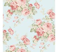 Galerie Abby Rose 4 Grand Floral Wallpaper Galerie Wallcoverings Light Blue 10050mm x 530mm
