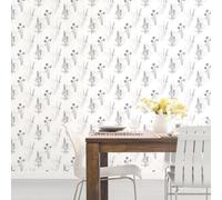 Galerie Abby Rose 4 Grey Black Flora Smooth Wallpaper