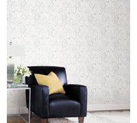 Galerie Abby Rose 4 Grey Valentine Damask Smooth Wallpaper