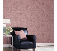 Galerie Abby Rose 4 Plum Pink Valentine Damask Smooth Wallpaper