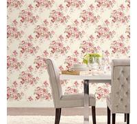 Galerie Abby Rose 4 Red Creamgreen Grand Floral Smooth Wallpaper