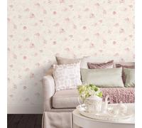 Galerie Abby Rose 4 Soft Pink Green Cream Morning Dew Smooth Wallpaper