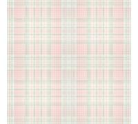 Galerie Abby Rose 4 Turquoise Pink Cream Check Plaid Smooth A4 Wallpaper Sample