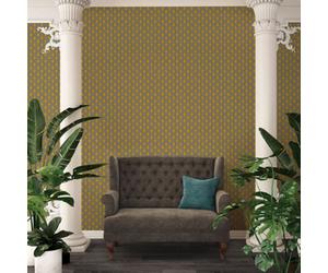 Galerie Absolutely Chic Brown Yellow Grey Art Deco Style Geometric Motif Smooth Wallpaper