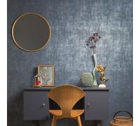 Galerie Adonea Midnight Blue Aphrodite Damask Glass Beads 3D Embossed Wallpaper Roll