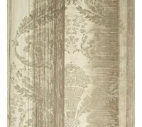 Galerie Adonea Nerites Warm Grey Metallic Damask Stripe Smooth A4 Wallpaper Sample