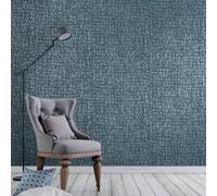 Galerie Adonea Zeus Midnight Blue Metallic Geometric 3D Embossed Wallpaper Roll