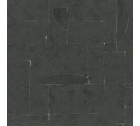 Galerie Air Collection Black Metallic Graphical Effect Textured Wallpaper Roll