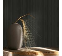 Galerie Air Collection Black Silk Stripe Sheen Textured Wallpaper Roll