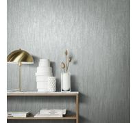 Galerie Air Collection Grey Waterfall Effect Sheen Textured Wallpaper Roll