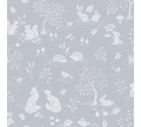 Galerie Apelviken 2 Light Blue Floral Woodland Smooth A4 Wallpaper Sample