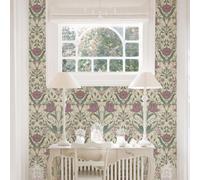 Galerie Apelviken Beige Green Pink Brown Anemone Smooth Wallpaper
