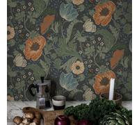 Galerie Apelviken Blue Green White Yellow Anemone Smooth Wallpaper