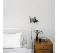 Galerie Apelviken Grey White Gold Small Trellis Smooth Wallpaper