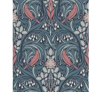 Galerie Arts And Crafts Blue Patterned A4 Wallpaper Sample
