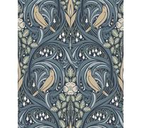 Galerie Arts And Crafts Blue Patterned A4 Wallpaper Sample
