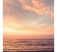 Galerie Atmosphere Orange Sunset Beach Wall Mural