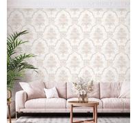 Galerie Azulejo Pink Porto Large Distressed Baroque Damask Wallpaper Roll