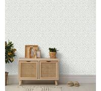 Galerie Azulejo Silver Lisboa Distressed Floral Damask Wallpaper Roll