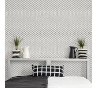 Galerie Bazaar Black Grey Boho Beehive Smooth Wallpaper
