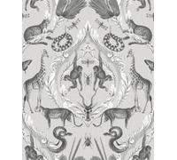 Galerie Bazaar Grey Black Menagerie Smooth A4 Wallpaper Sample