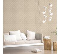 Galerie Bazaar Light Brown Block Print Smooth Wallpaper