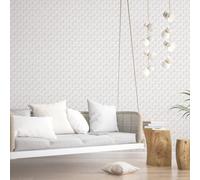 Galerie Bazaar Light Grey Block Print Smooth Wallpaper