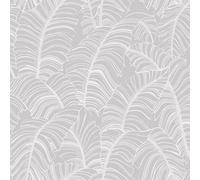 Galerie Bazaar Light Grey Broadleaf Smooth A4 Wallpaper Sample