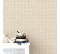 Galerie Bazaar Light Ochre Block Print Smooth Wallpaper