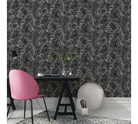 Galerie Bazaar Monochrome Broadleaf Smooth Wallpaper