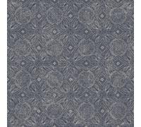 Galerie Bazaar Navy Moroccan Paisley Smooth A4 Wallpaper Sample