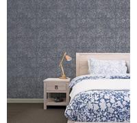 Galerie Bazaar Navy Moroccan Paisley Smooth Wallpaper