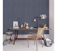 Galerie Bazaar Navy Moss Stripe Smooth Wallpaper