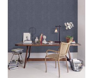 Galerie Bazaar Navy Moss Stripe Smooth Wallpaper