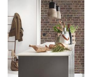 Galerie Beige Brickshire Residents Motif Wallpaper