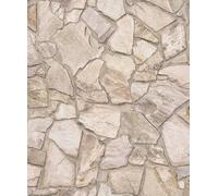 Galerie Beige Claystone Cottage Motif A4 Wallpaper Sample