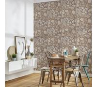 Galerie Beige Claystone Cottage Motif Wallpaper