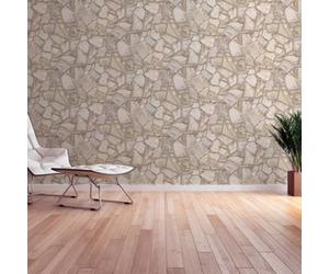 Galerie Beige Claystone Cottage Motif Wallpaper