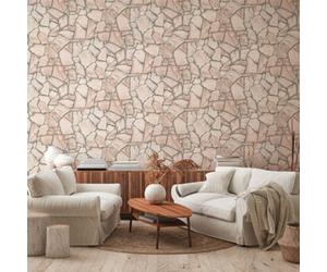 Galerie Beige Claystone Cottage Motif Wallpaper