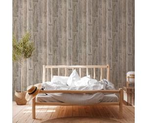 Galerie Beige Reclaimed Wood Effect Motif Wallpaper