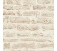 A.S. Creation 35580-3 Best of Wood and Stone Realistic Brick Design Wallpaper, Beige/Cream, 10.05 m x 53 cm