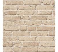 A.S. Creation 35581-2 Best of Wood and Stone Realistic Brick Design Wallpaper, Beige