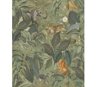 Galerie Blooming Wild Green/brown Amazon Motif Wallpaper Roll