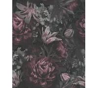 Galerie Blooming Wild Pink/grey Antique Floral Motif A4 Wallpaper Sample