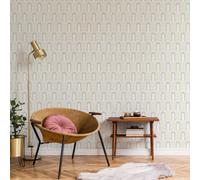 Galerie Botanica Grey Yellow Retro Arch Smooth Wallpaper