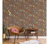 Galerie Botanica Red Mystic Floral Smooth Wallpaper
