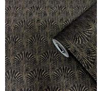 Galerie Boutique Collection Metallic Geometric Fan Wallpaper
