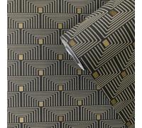 Galerie Boutique Collection Metallic Geometric Key Wallpaper