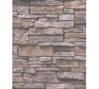 Galerie Bricks and More Stacked Stones Wallpaper Galerie Wallcoverings Beige 10050mm x 530mm